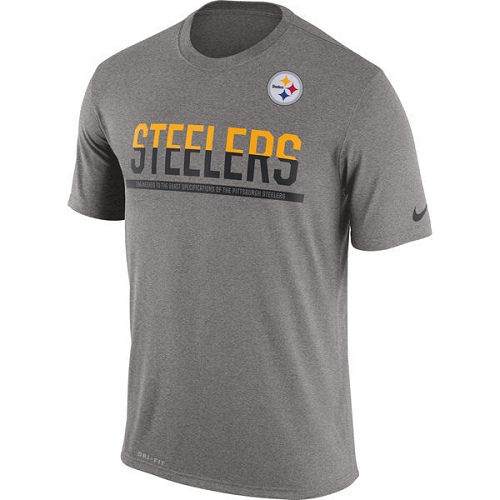 NFL Men's Pittsburgh Steelers Nike Charcoal Team Practice Legend Performance T-Shirt